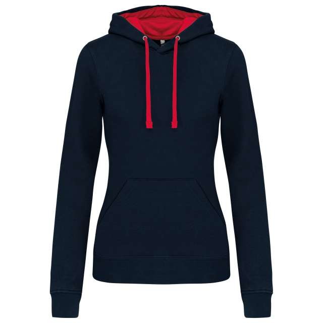 LADIES’ CONTRAST HOODED SWEATSHIRT