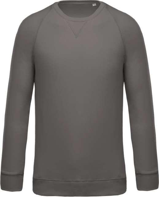 MEN'S ORGANIC COTTON CREW NECK RAGLAN SLEEVE SWEATSHIRT