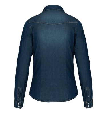 LADIES' LONG-SLEEVED DENIM SHIRT