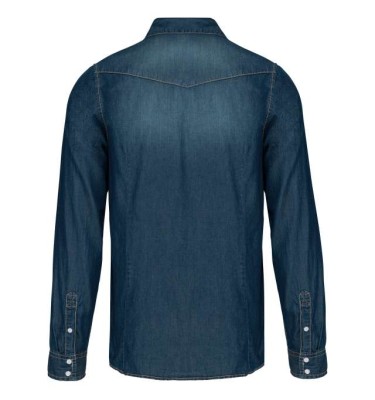 MEN'S LONG-SLEEVED DENIM SHIRT
