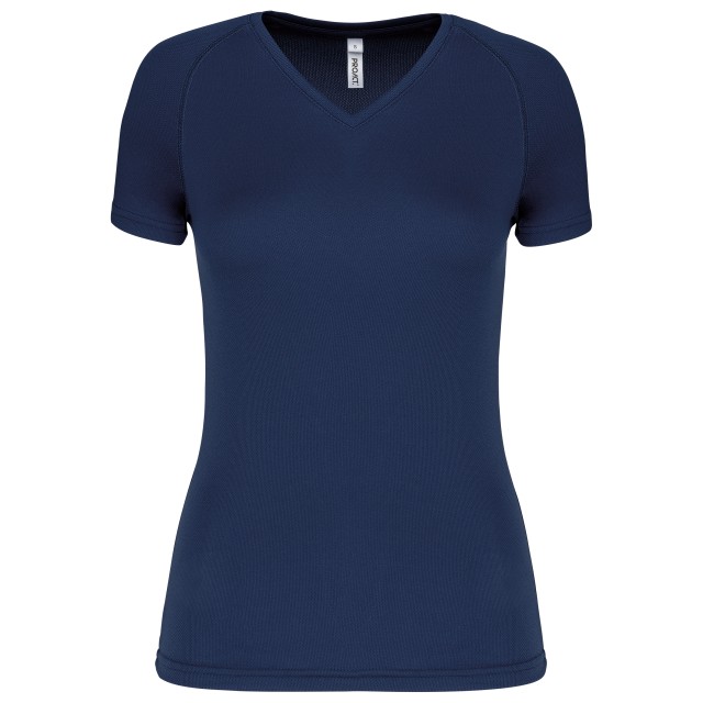 LADIES’ V-NECK SHORT-SLEEVED SPORTS T-SHIRT