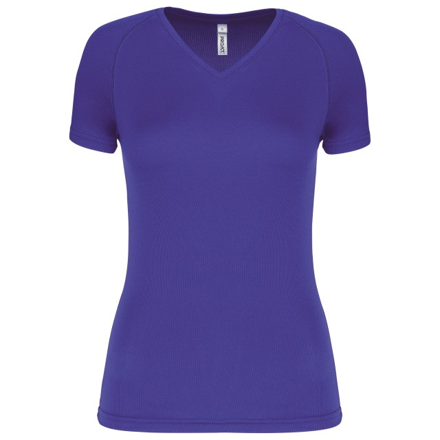 LADIES’ V-NECK SHORT-SLEEVED SPORTS T-SHIRT