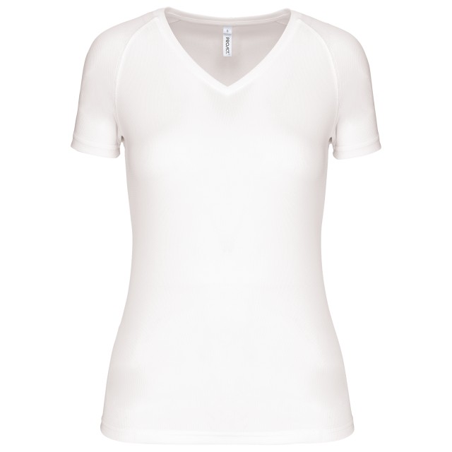 LADIES’ V-NECK SHORT-SLEEVED SPORTS T-SHIRT