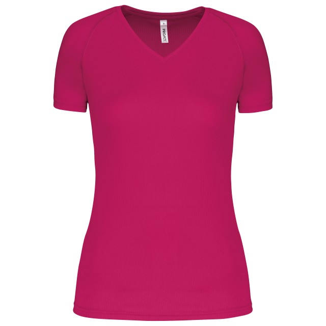 LADIES’ V-NECK SHORT-SLEEVED SPORTS T-SHIRT