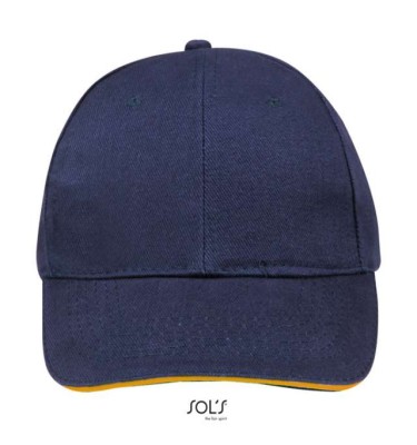 French navy/neon orange