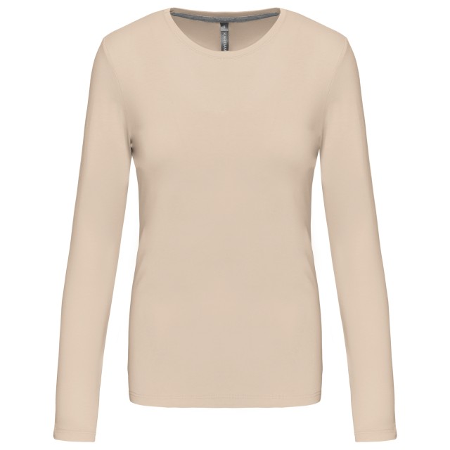 LADIES' LONG-SLEEVED CREW NECK T-SHIRT