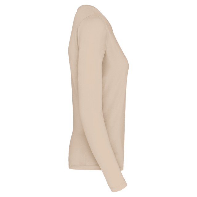LADIES' LONG-SLEEVED CREW NECK T-SHIRT