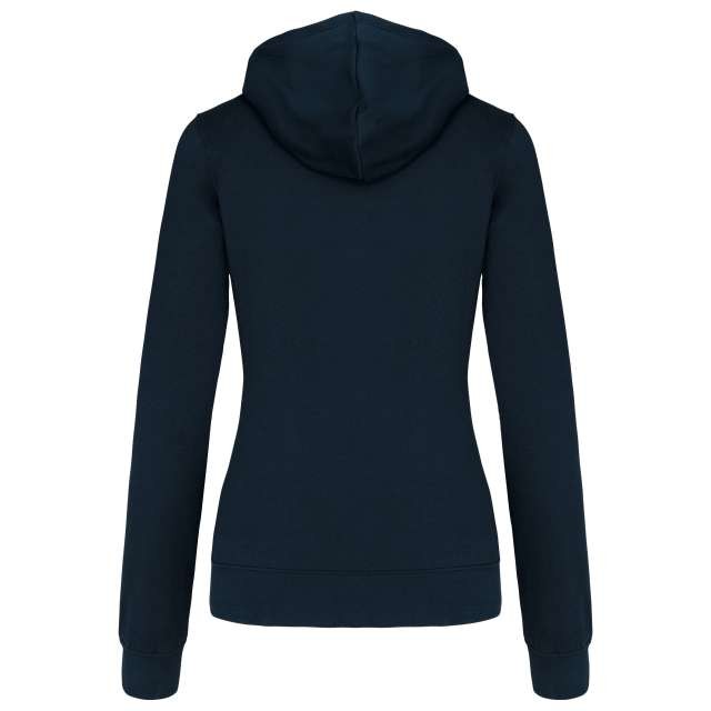 LADIES’ CONTRAST HOODED FULL ZIP SWEATSHIRT