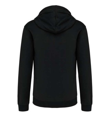 MEN'S CONTRAST HOODED FULL ZIP SWEATSHIRT