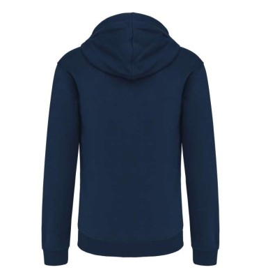 MEN'S CONTRAST HOODED FULL ZIP SWEATSHIRT