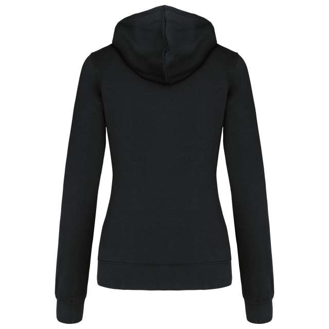 LADIES’ CONTRAST HOODED FULL ZIP SWEATSHIRT