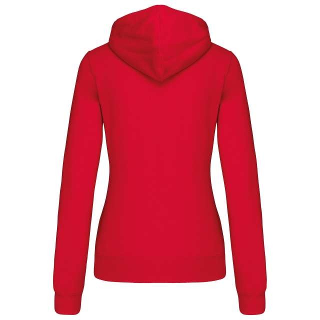 LADIES’ CONTRAST HOODED FULL ZIP SWEATSHIRT