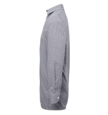 MEN'S LONG SLEEVE GINGHAM COTTON MICROCHECK SHIRT