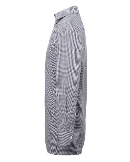 MEN'S LONG SLEEVE GINGHAM COTTON MICROCHECK SHIRT