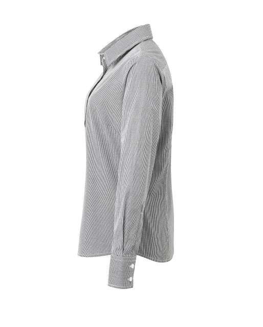 WOMEN'S LONG SLEEVE GINGHAM MICROCHECK SHIRT