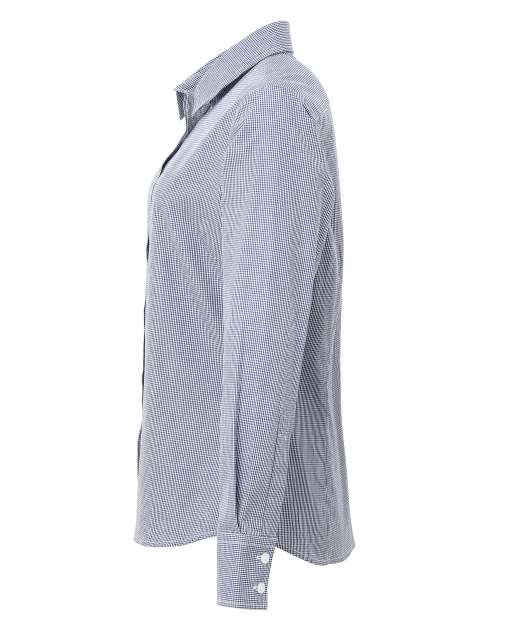 WOMEN'S LONG SLEEVE GINGHAM MICROCHECK SHIRT