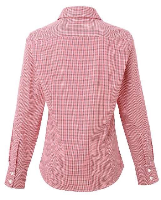 WOMEN'S LONG SLEEVE GINGHAM MICROCHECK SHIRT