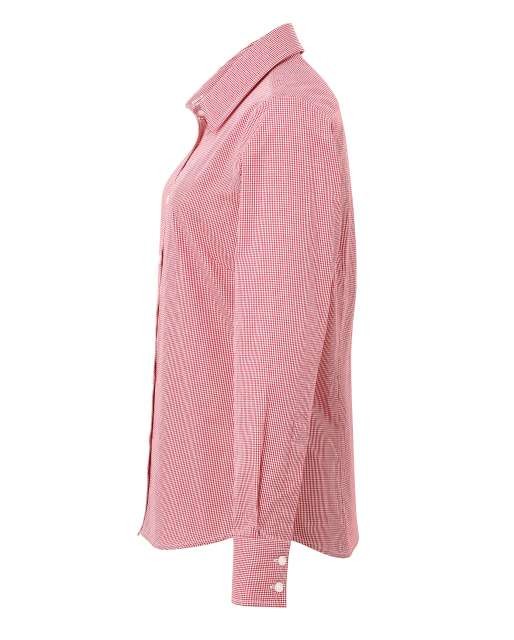 WOMEN'S LONG SLEEVE GINGHAM MICROCHECK SHIRT