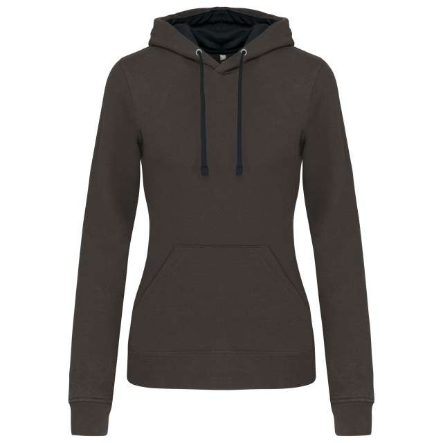LADIES’ CONTRAST HOODED SWEATSHIRT