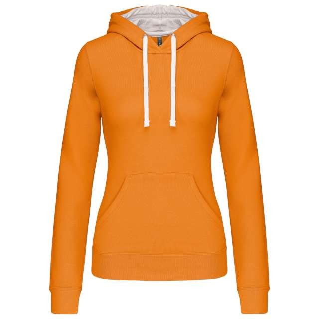 LADIES’ CONTRAST HOODED SWEATSHIRT