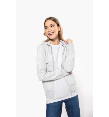 LADIES' FULL ZIP HOODED SWEATSHIRT