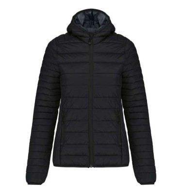 LADIES' LIGHTWEIGHT HOODED PADDED JACKET