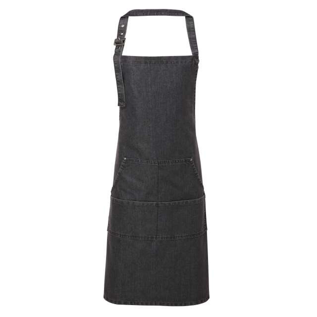 JEANS STITCH DENIM BIB APRON