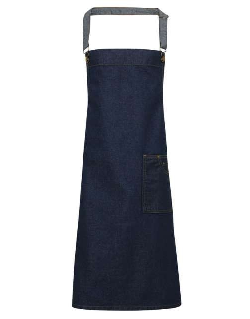 'DISTRICT' WAXED LOOK DENIM BIB APRON