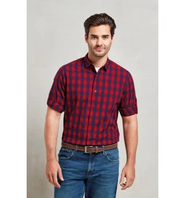 'MULLIGAN' CHECK - MEN'S LONG SLEEVE COTTON SHIRT