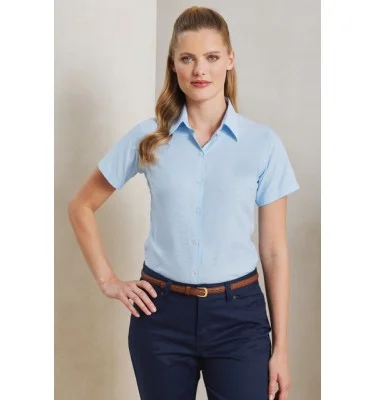WOMEN'S SHORT SLEEVE SIGNATURE OXFORD BLOUSE