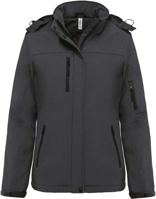 LADIES’ HOODED SOFTSHELL LINED PARKA
