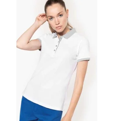 LADIES’ TWO-TONE PIQUÉ POLO SHIRT