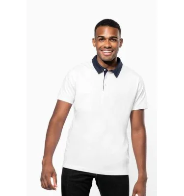 MEN'S TWO-TONE JERSEY POLO SHIRT