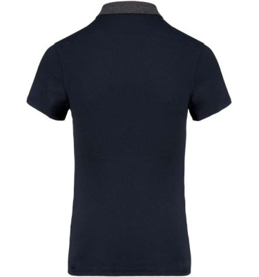 LADIES' TWO-TONE JERSEY POLO SHIRT