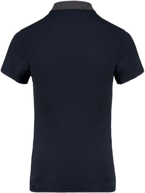LADIES' TWO-TONE JERSEY POLO SHIRT