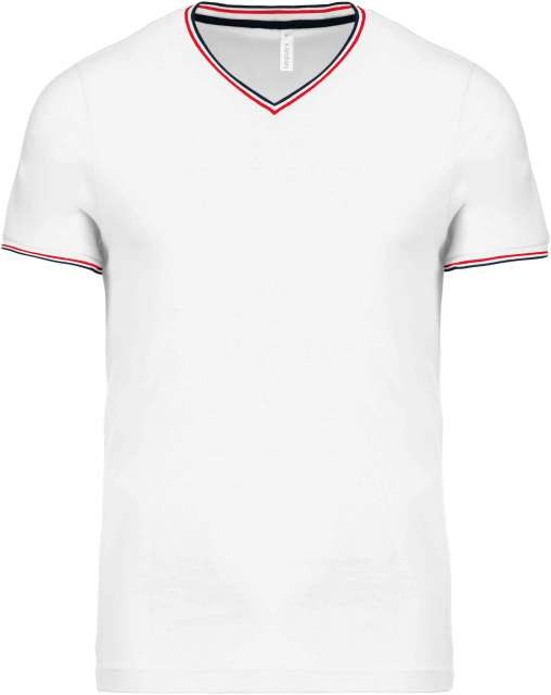 MEN'S PIQUÉ KNIT V-NECK T-SHIRT