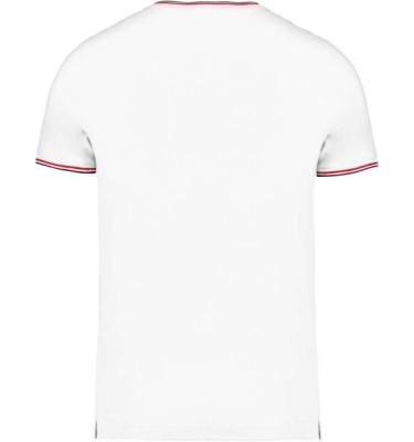 MEN'S PIQUÉ KNIT V-NECK T-SHIRT
