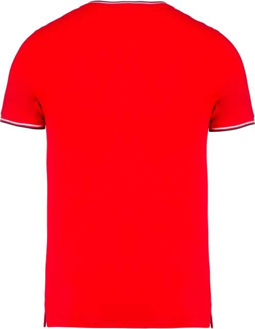 MEN'S PIQUÉ KNIT V-NECK T-SHIRT
