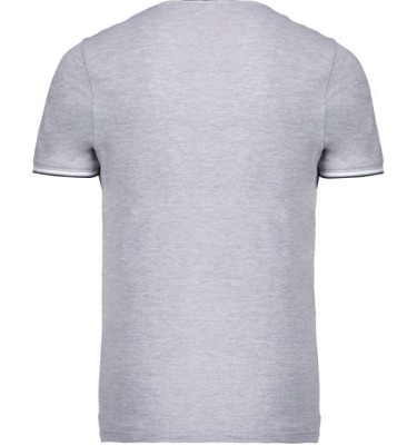 MEN'S PIQUÉ KNIT V-NECK T-SHIRT