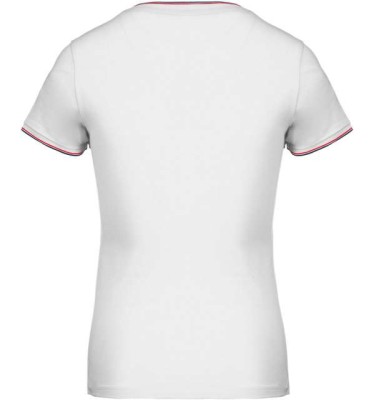 LADIES' PIQUÉ KNIT V-NECK T-SHIRT
