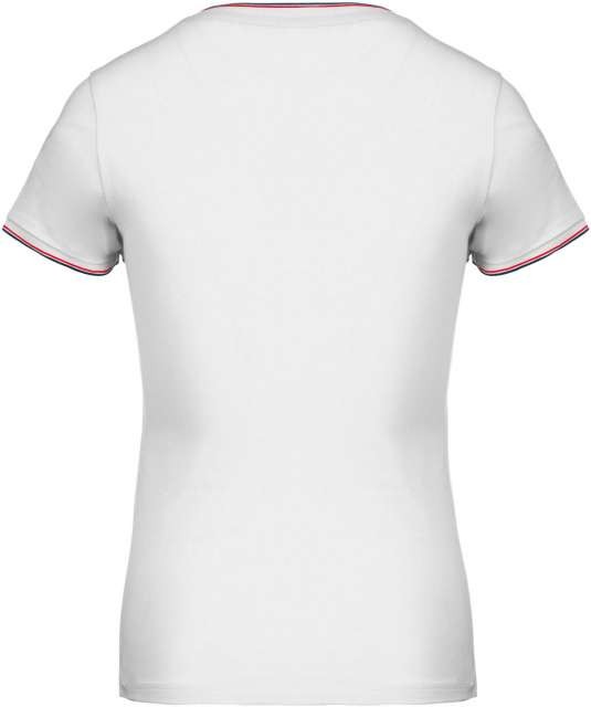 LADIES' PIQUÉ KNIT V-NECK T-SHIRT