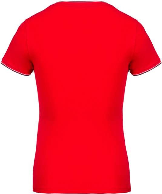 LADIES' PIQUÉ KNIT V-NECK T-SHIRT