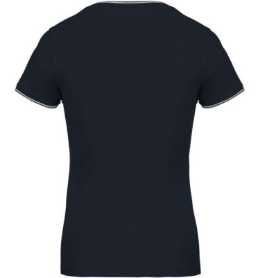 LADIES' PIQUÉ KNIT V-NECK T-SHIRT