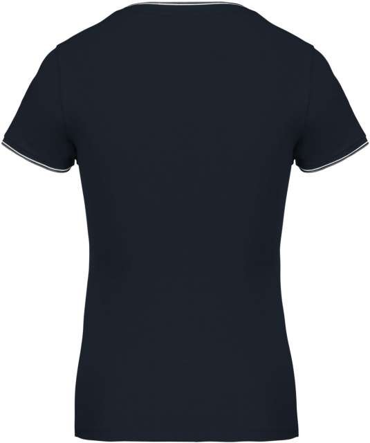 LADIES' PIQUÉ KNIT V-NECK T-SHIRT