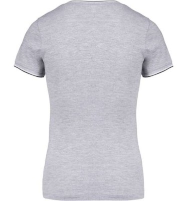 LADIES' PIQUÉ KNIT V-NECK T-SHIRT