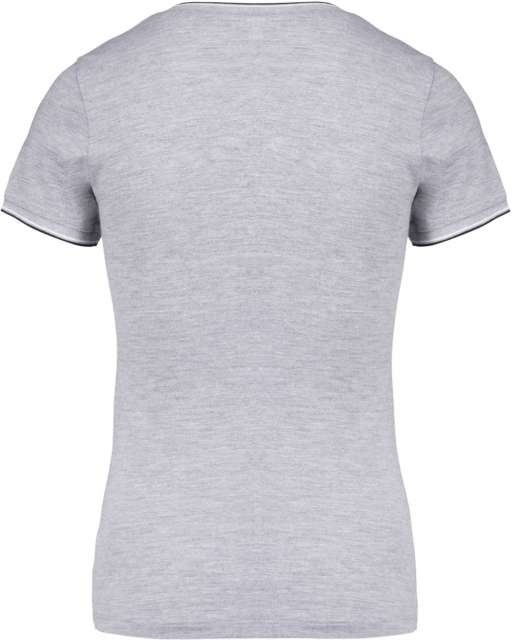 LADIES' PIQUÉ KNIT V-NECK T-SHIRT