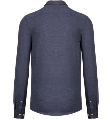 LONG-SLEEVED JACQUARD KNIT SHIRT