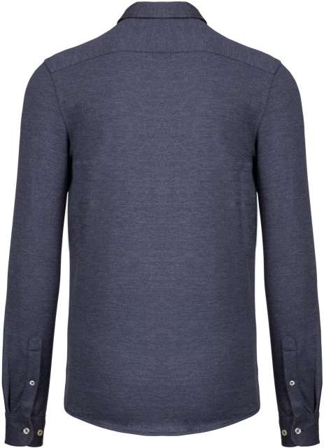 LONG-SLEEVED JACQUARD KNIT SHIRT