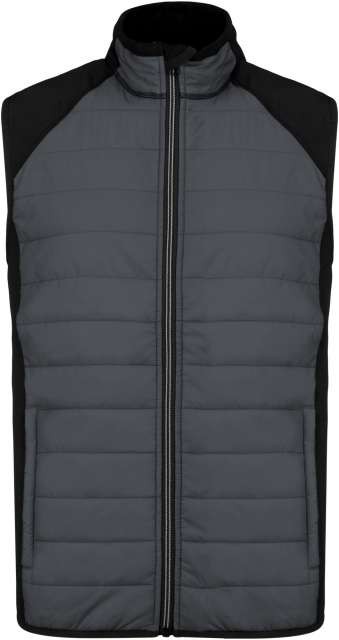 DUAL-FABRIC SLEEVELESS SPORTS JACKET