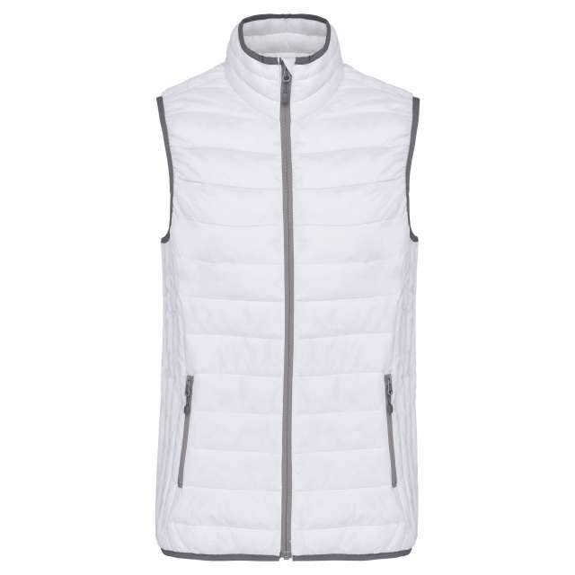 LADIES' LIGHTWEIGHT SLEEVELESS FAKE DOWN JACKET